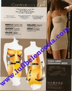 Vestido faja Controlbody Gold