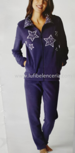 Pijama Mujer Polar con cremallera  Abanderado Lovable