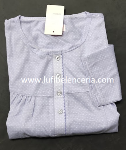 Camisón 100% Algodón fino de manga larga