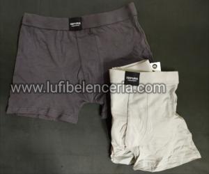 Boxer hombre algodon con lycra Goma cubierta  pack 2