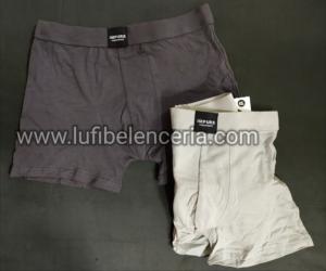 Boxer hombre algodon con lycra Goma cubierta  pack 2