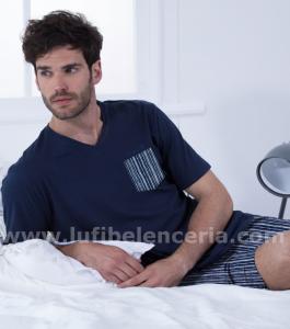 Pijama 100% Algodón Admas corto para hombre