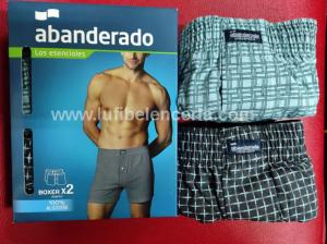 Boxer Punto Abanderado Abierto Algodon Pack 2 unidades